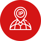 Ícone de um endereço IP, representando um IP fixo.