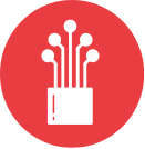 Ícone represemtando fibra óptica.