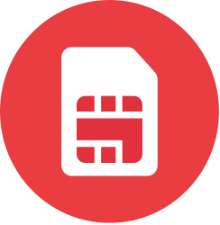 Ícone de um chip de celular.