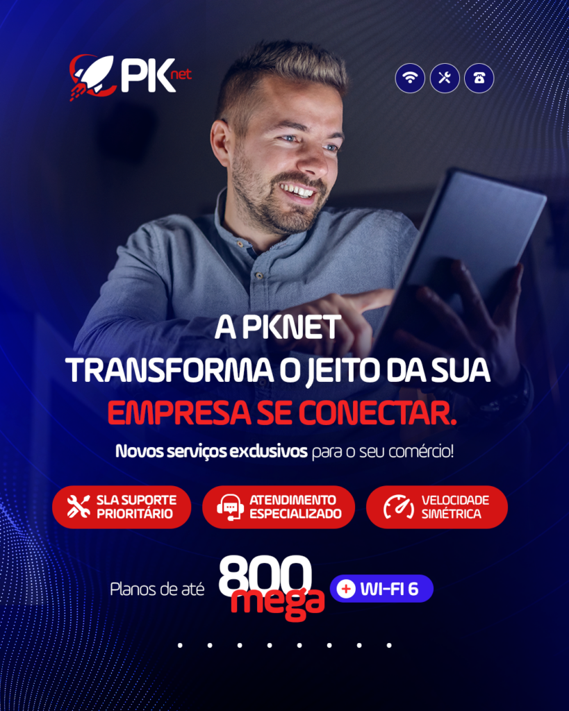 A PKNET possuí uma internet empresarial de qualidade para a sua empresa