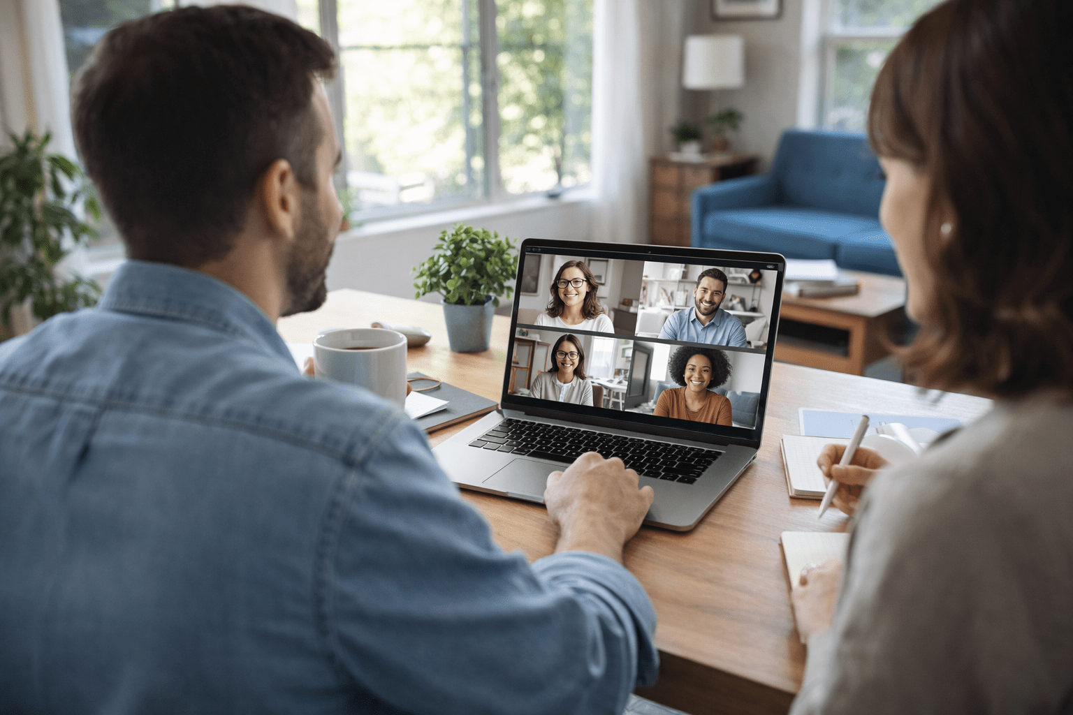 Pessoa em home office com internet estável em Santo Inácio