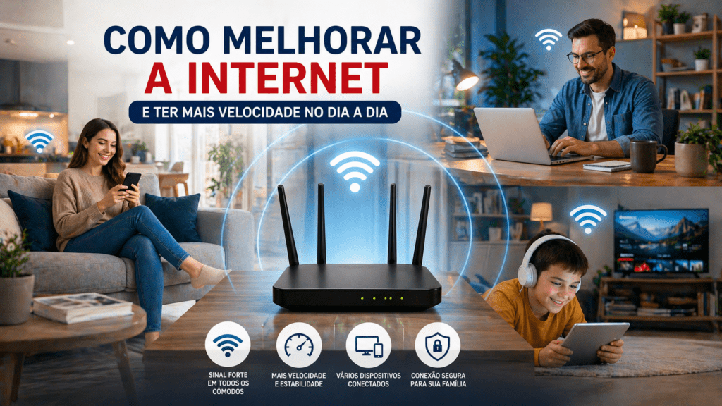 Imagem familia usando a internet boa